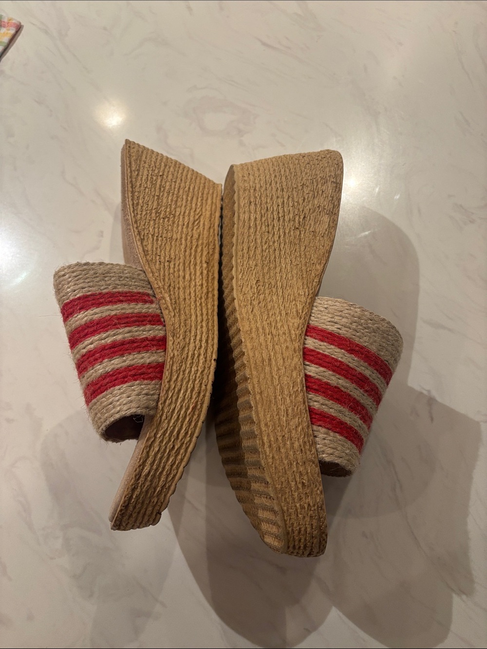 Sbicca of California Slide Sandals in American Flag Red, White & Blue - Picture 2 of 7
